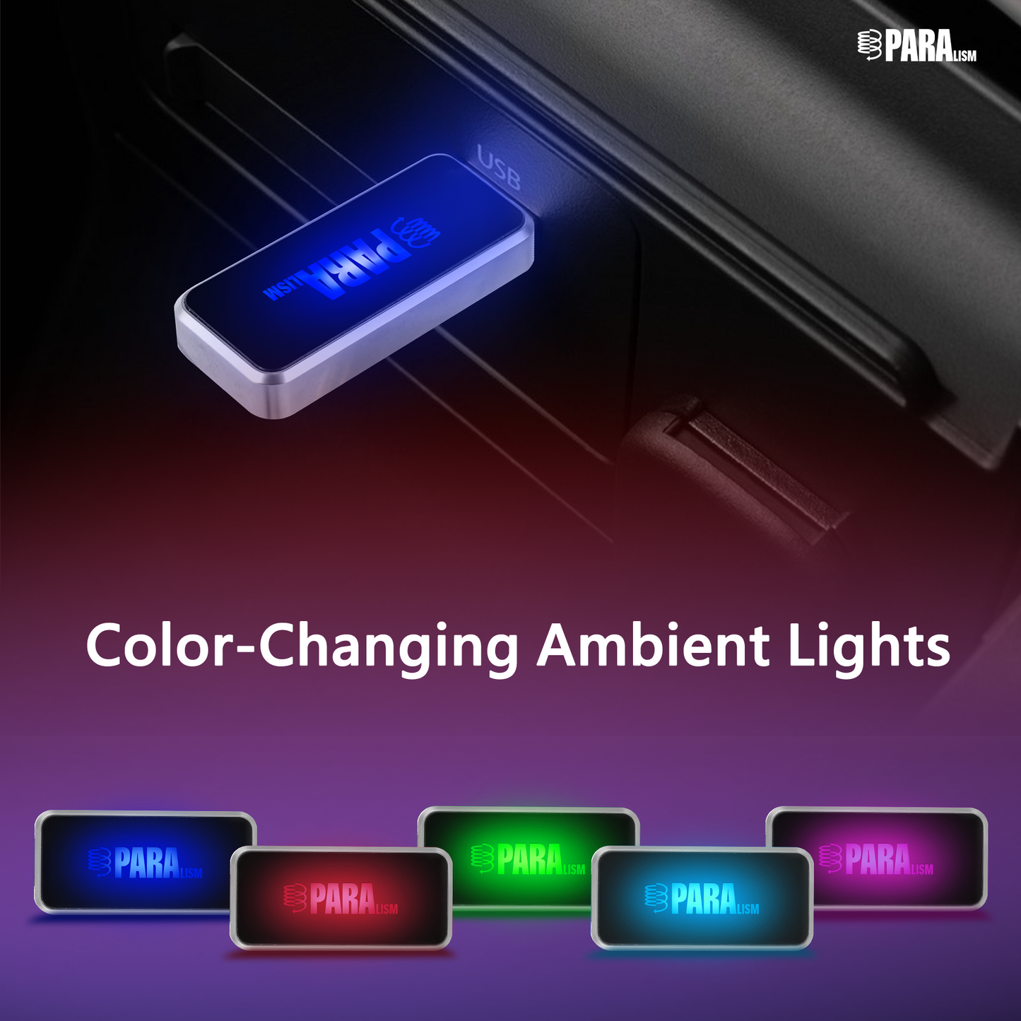 Wireless Car Adapter - Metallic Breathing RGB