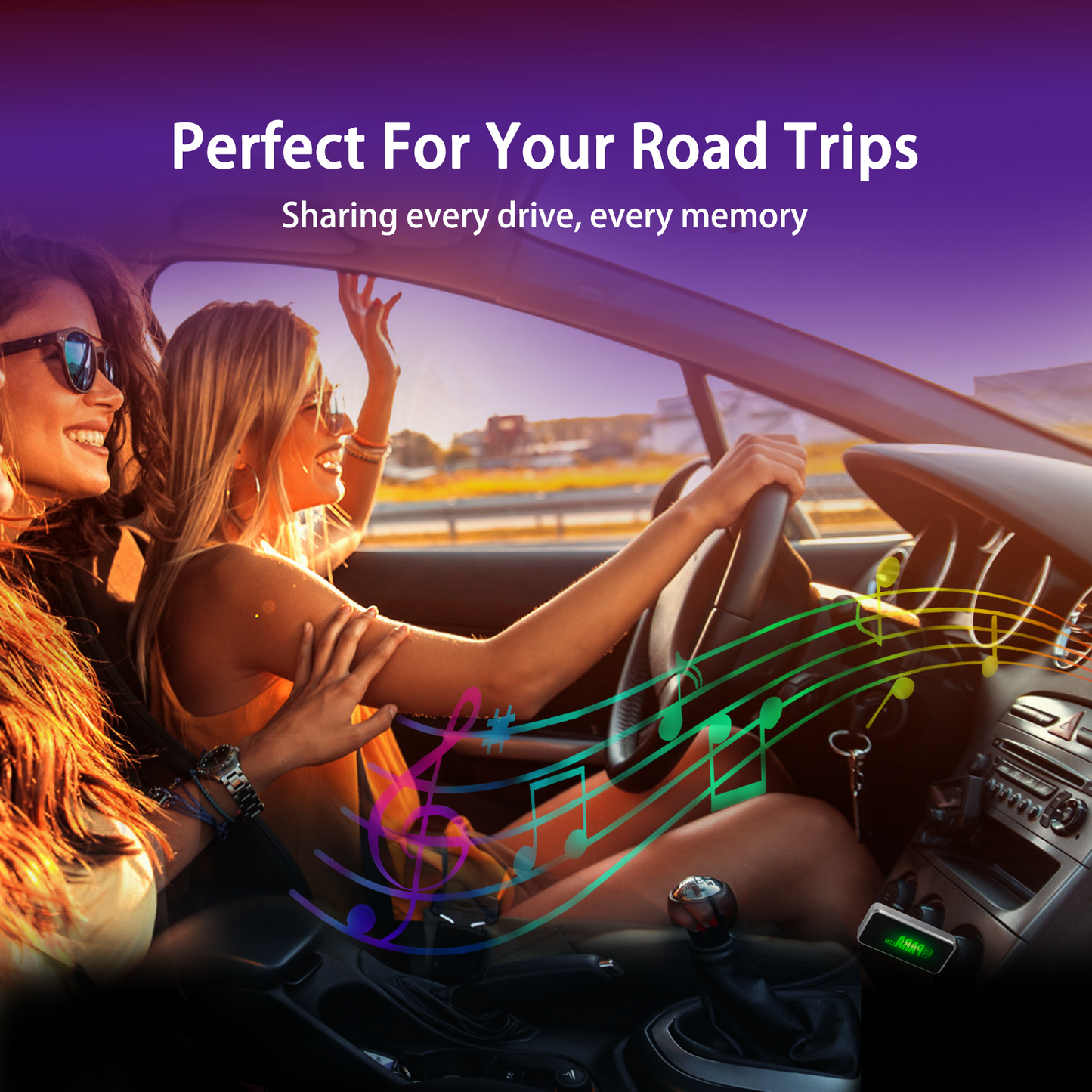 Wireless Car Adapter - Metallic Breathing RGB