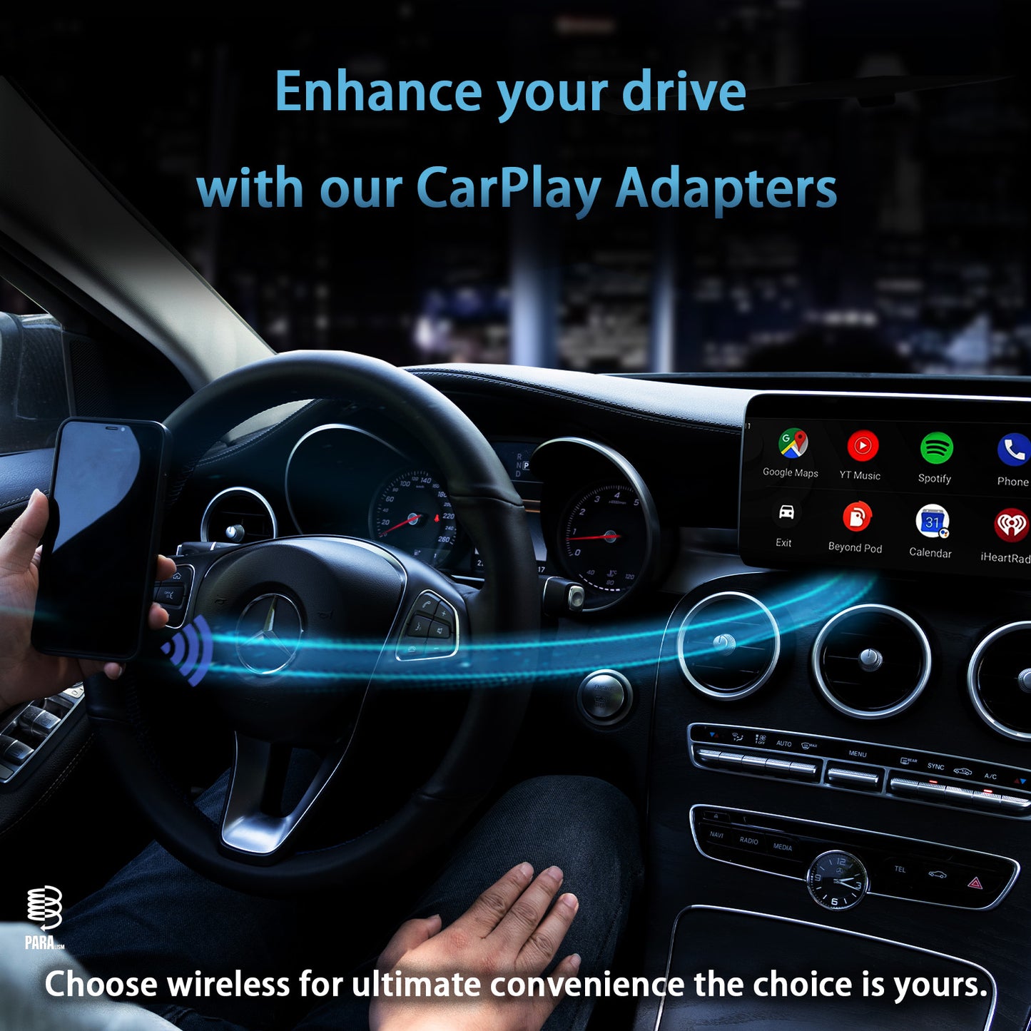 Wireless Car Adapter - Solid Matte Black