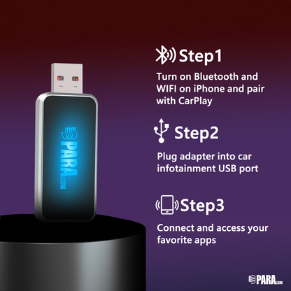 Wireless Car Adapter - Metallic Breathing RGB
